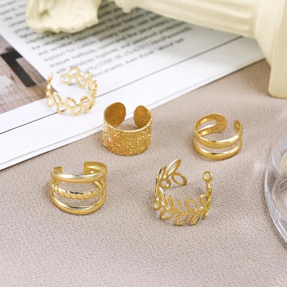 Kyrlune Gold Ear Cuff Set (5 Pieces) - view 2