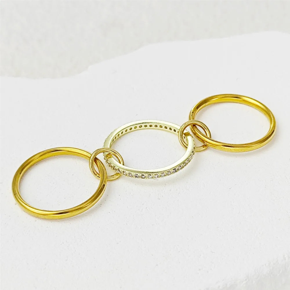 Kyrlune Gold Interlocking Stack Ring