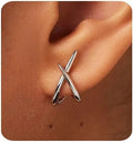 Kyrlune Gold Dainty Geometric Stud Earrings (2 Styles)