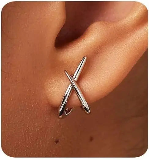 Kyrlune Gold Dainty Geometric Stud Earrings (2 Styles)