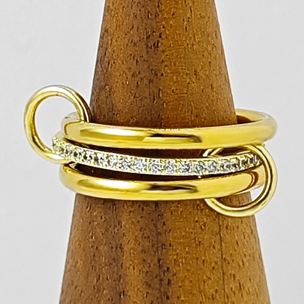 Kyrlune Gold Interlocking Stack Ring