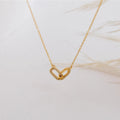 Kyrlune Rhinestone Double Circle Choker Necklace