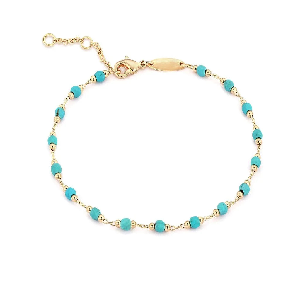Kyrlune Natural Turquoise Beaded Bracelet
