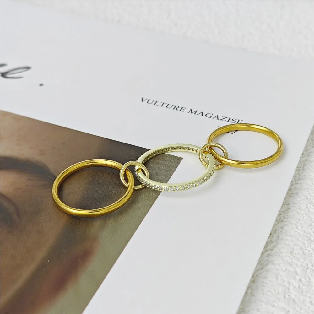 Kyrlune Gold Interlocking Stack Ring