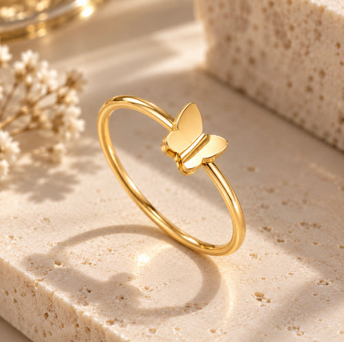 Kyrlune Gold Butterfly Ring