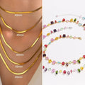 Kyrlune Gold Layered Necklace Set (2 Pieces) - all pieces together