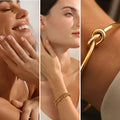 Kyrlune Gold Wrist Stack Set (3 Pieces) - all pieces together