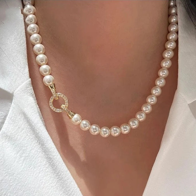 Kyrlune Pearl & Crystal Layered Necklace - view 2